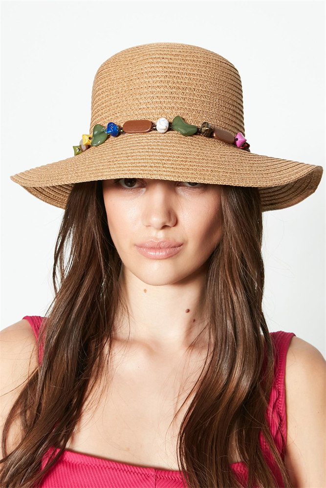 C&City Women Straw Hat Y23730-50 Light Brown